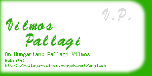 vilmos pallagi business card